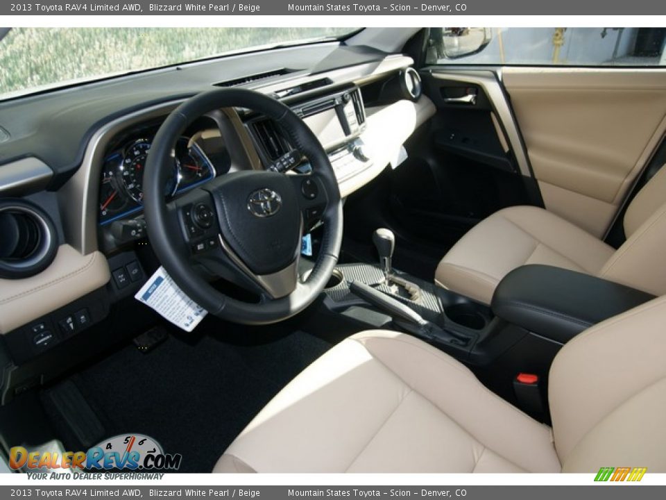 Beige Interior - 2013 Toyota RAV4 Limited AWD Photo #5