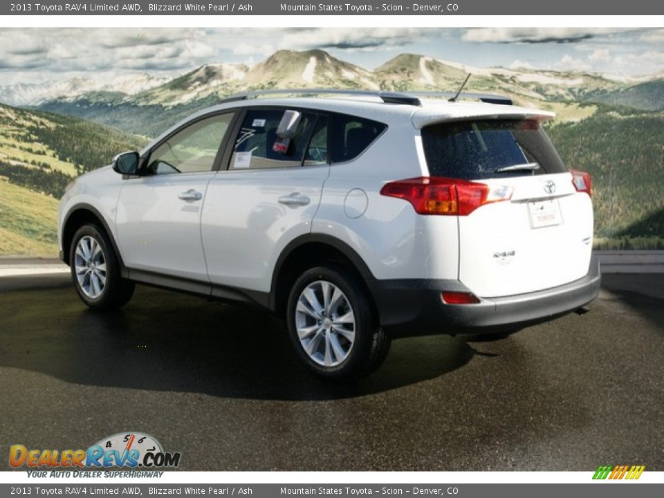 2013 Toyota RAV4 Limited AWD Blizzard White Pearl / Ash Photo #2