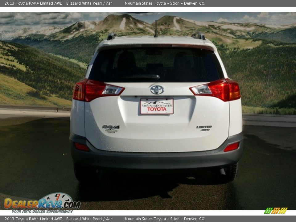 2013 Toyota RAV4 Limited AWD Blizzard White Pearl / Ash Photo #4