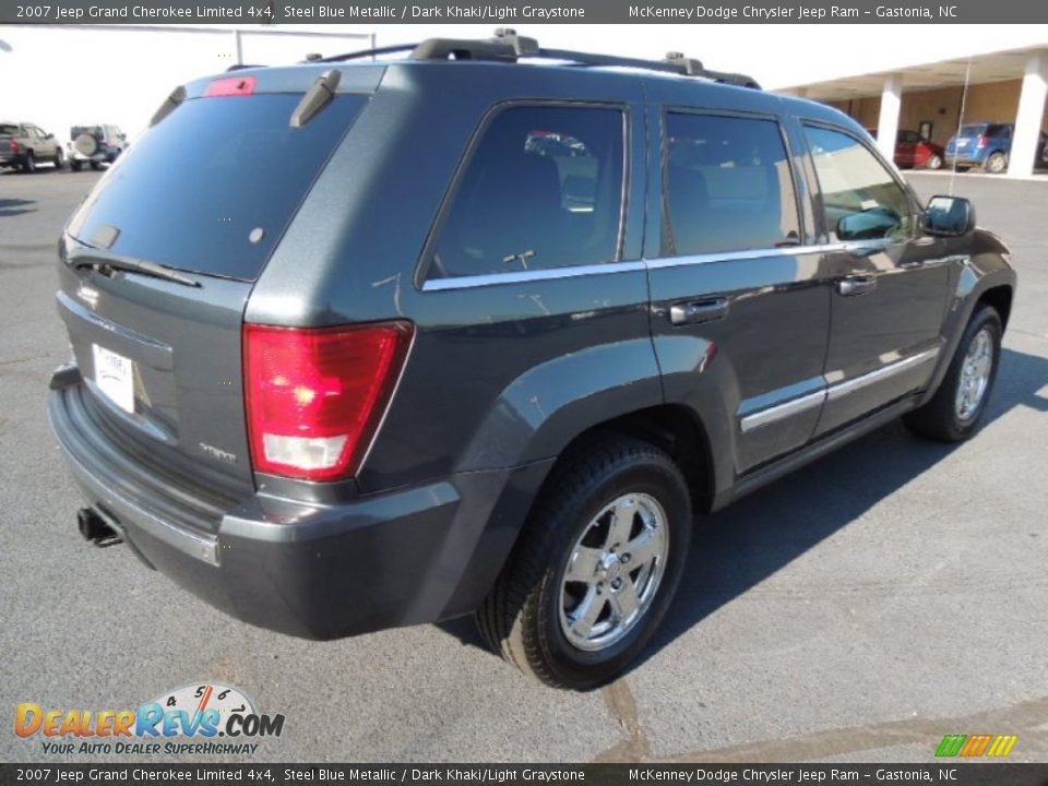 2007 Jeep Grand Cherokee Limited 4x4 Steel Blue Metallic / Dark Khaki/Light Graystone Photo #5
