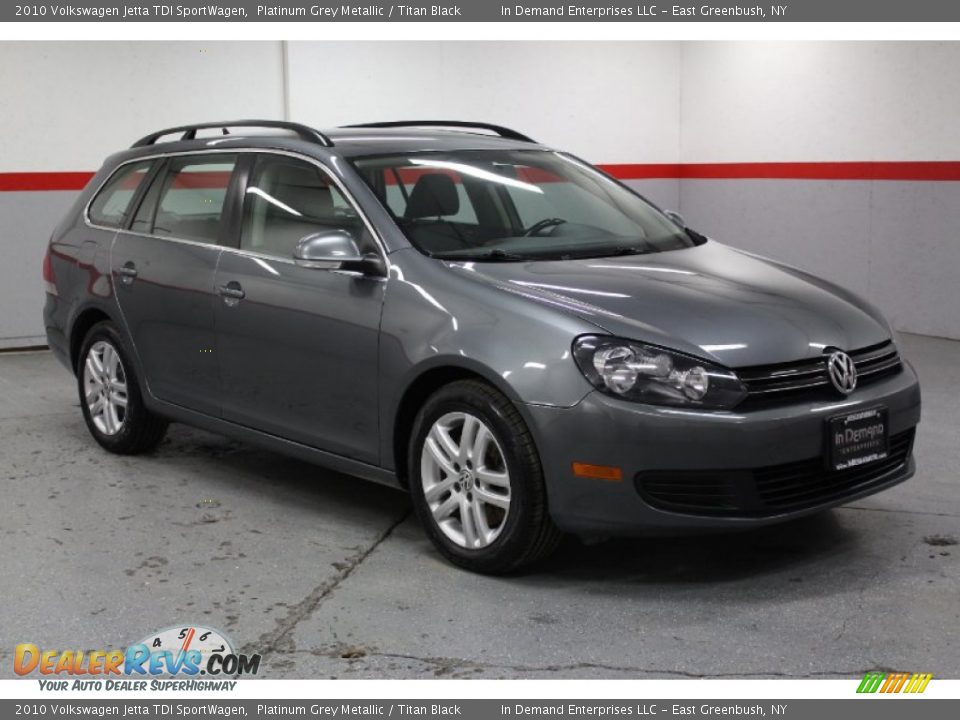 2010 Volkswagen Jetta TDI SportWagen Platinum Grey Metallic / Titan Black Photo #2