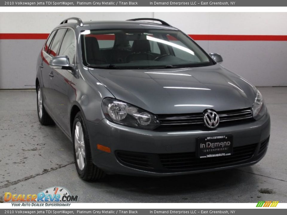 2010 Volkswagen Jetta TDI SportWagen Platinum Grey Metallic / Titan Black Photo #3