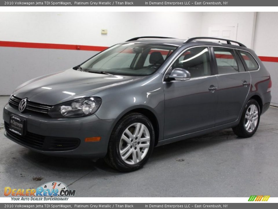 2010 Volkswagen Jetta TDI SportWagen Platinum Grey Metallic / Titan Black Photo #6
