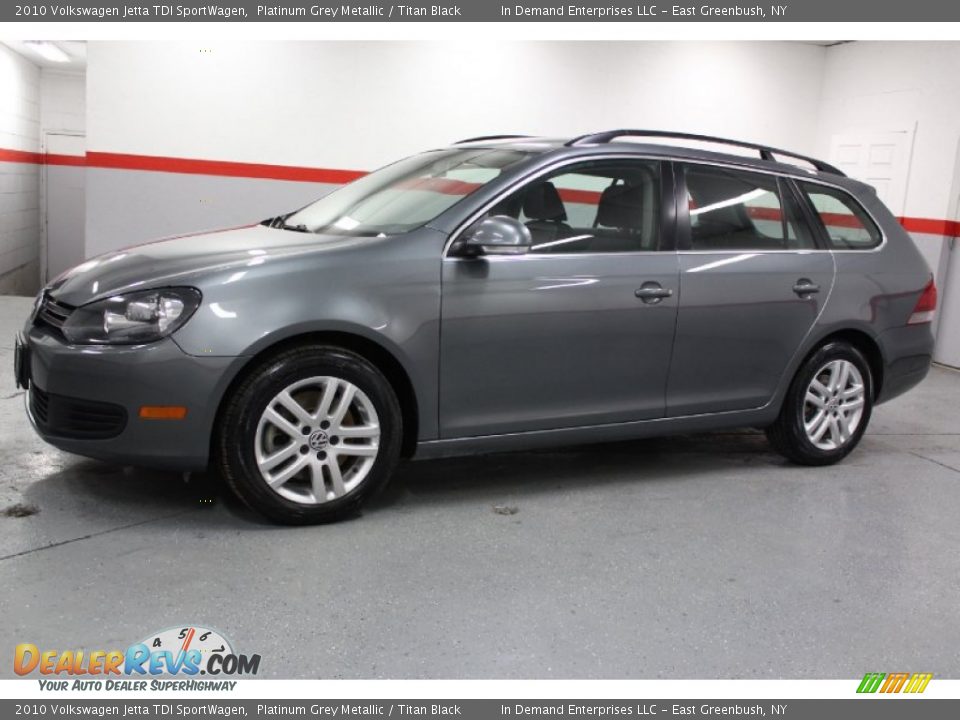 2010 Volkswagen Jetta TDI SportWagen Platinum Grey Metallic / Titan Black Photo #7