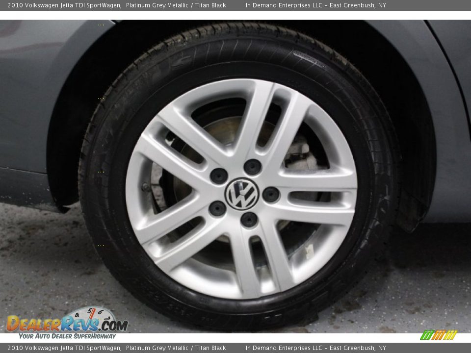2010 Volkswagen Jetta TDI SportWagen Platinum Grey Metallic / Titan Black Photo #26