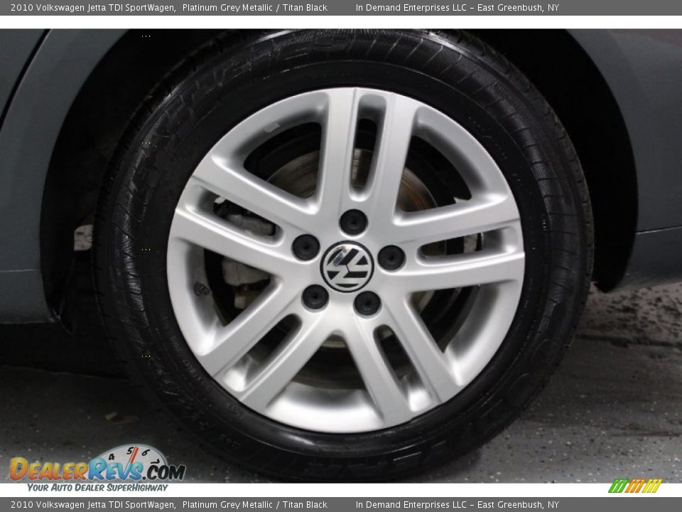 2010 Volkswagen Jetta TDI SportWagen Platinum Grey Metallic / Titan Black Photo #28