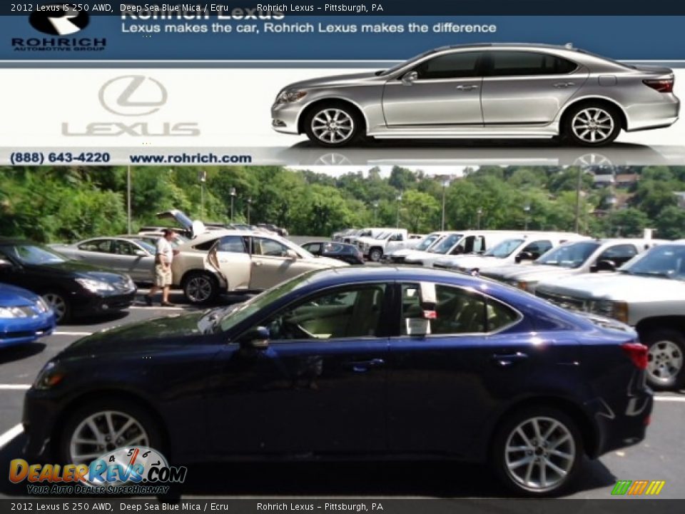 2012 Lexus IS 250 AWD Deep Sea Blue Mica / Ecru Photo #1