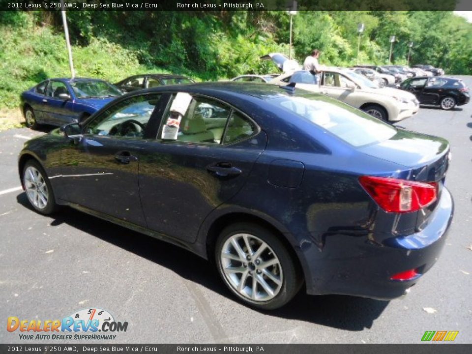 2012 Lexus IS 250 AWD Deep Sea Blue Mica / Ecru Photo #2