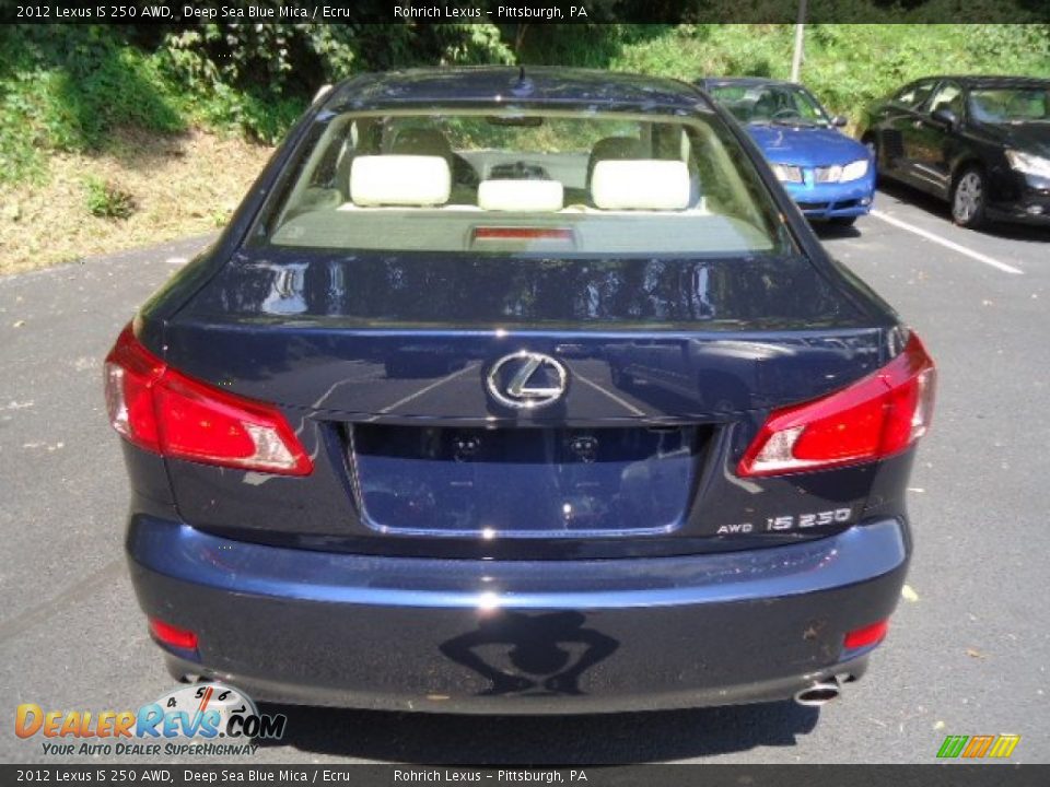 2012 Lexus IS 250 AWD Deep Sea Blue Mica / Ecru Photo #3