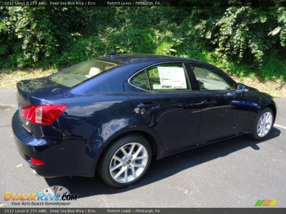 2012 Lexus IS 250 AWD Deep Sea Blue Mica / Ecru Photo #4