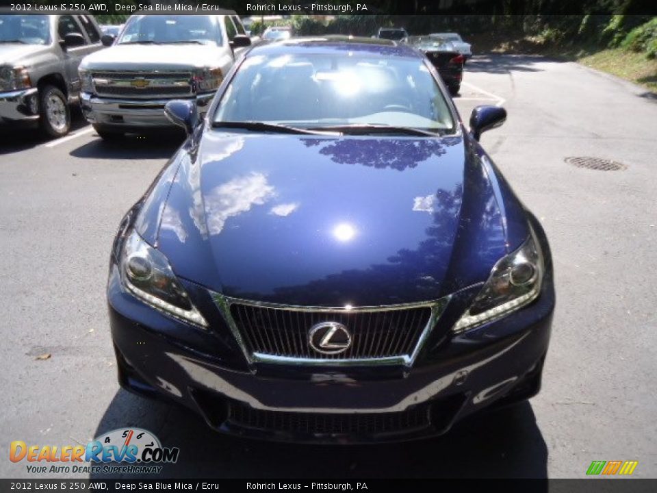2012 Lexus IS 250 AWD Deep Sea Blue Mica / Ecru Photo #7