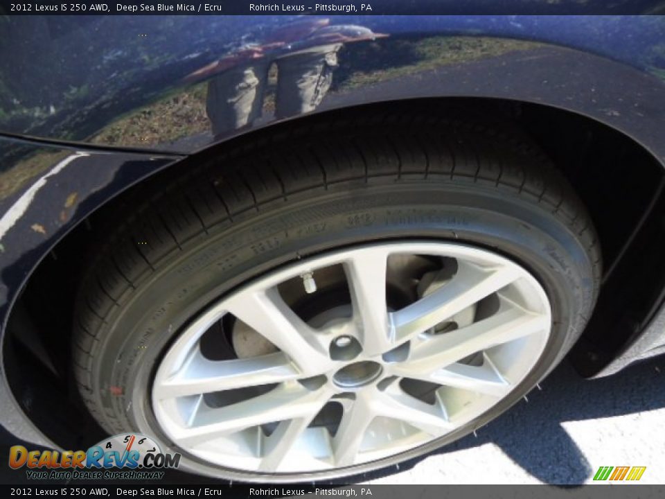 2012 Lexus IS 250 AWD Deep Sea Blue Mica / Ecru Photo #9