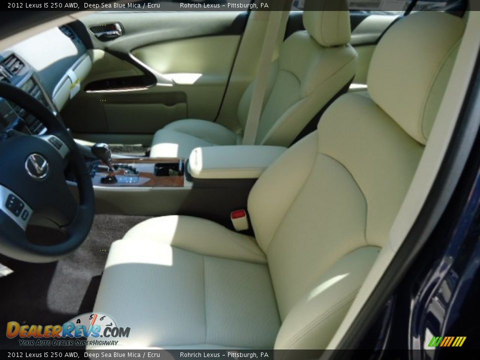 2012 Lexus IS 250 AWD Deep Sea Blue Mica / Ecru Photo #10