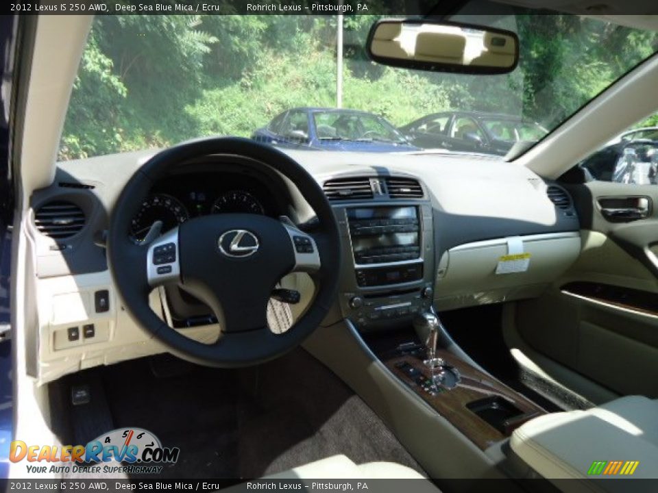 2012 Lexus IS 250 AWD Deep Sea Blue Mica / Ecru Photo #12