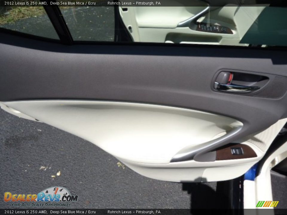 2012 Lexus IS 250 AWD Deep Sea Blue Mica / Ecru Photo #13