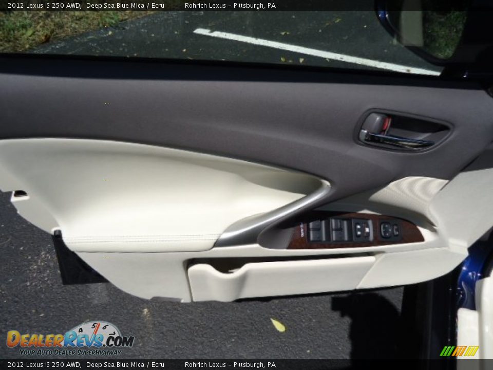 2012 Lexus IS 250 AWD Deep Sea Blue Mica / Ecru Photo #14