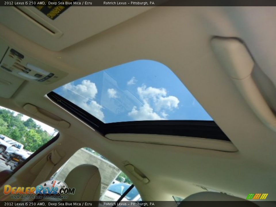 2012 Lexus IS 250 AWD Deep Sea Blue Mica / Ecru Photo #16
