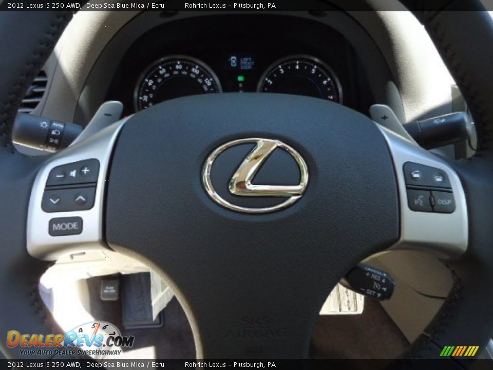 2012 Lexus IS 250 AWD Deep Sea Blue Mica / Ecru Photo #18