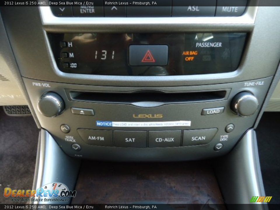 2012 Lexus IS 250 AWD Deep Sea Blue Mica / Ecru Photo #19