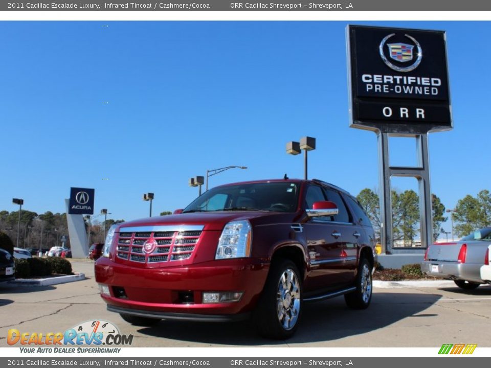 2011 Cadillac Escalade Luxury Infrared Tincoat / Cashmere/Cocoa Photo #1
