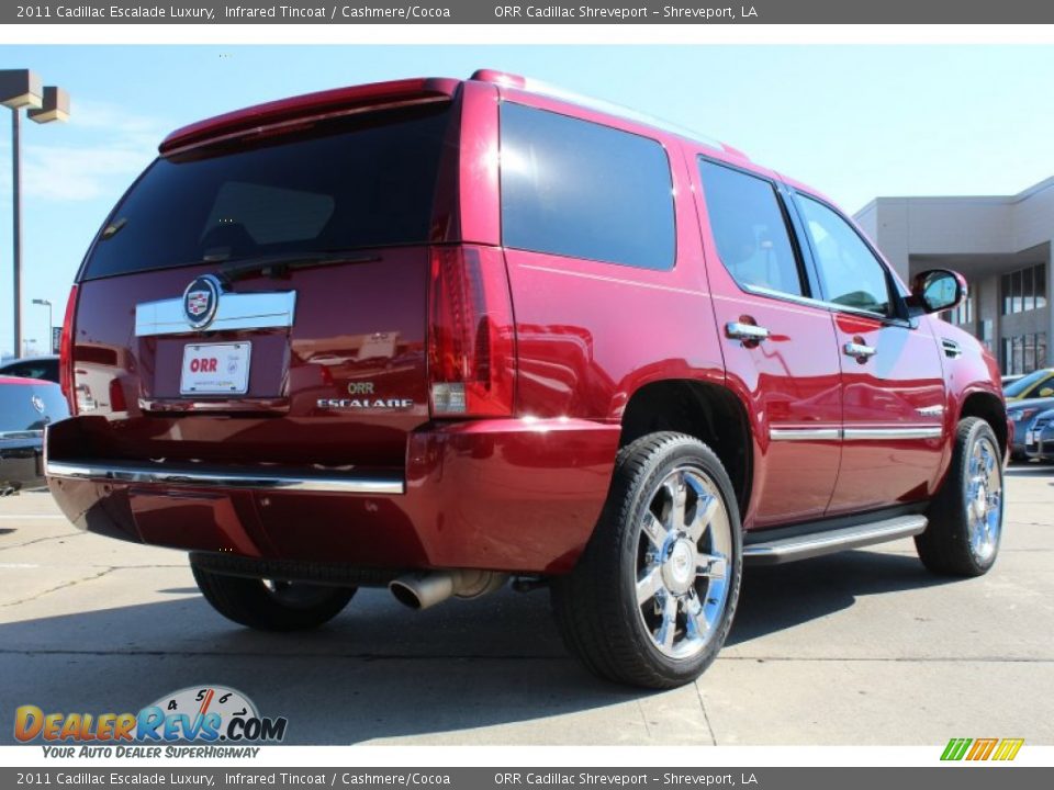 2011 Cadillac Escalade Luxury Infrared Tincoat / Cashmere/Cocoa Photo #4