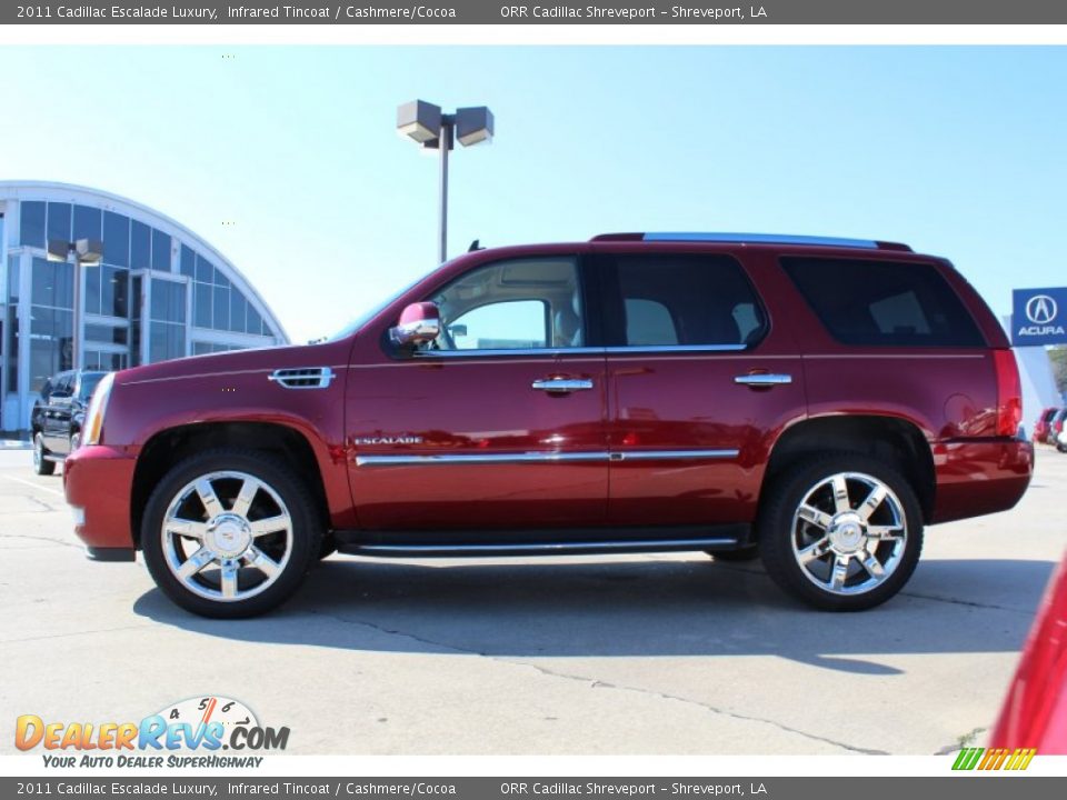 2011 Cadillac Escalade Luxury Infrared Tincoat / Cashmere/Cocoa Photo #5