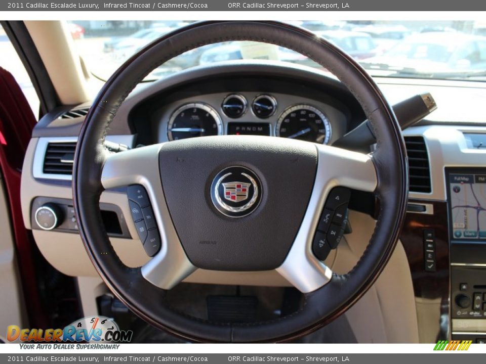 2011 Cadillac Escalade Luxury Infrared Tincoat / Cashmere/Cocoa Photo #11