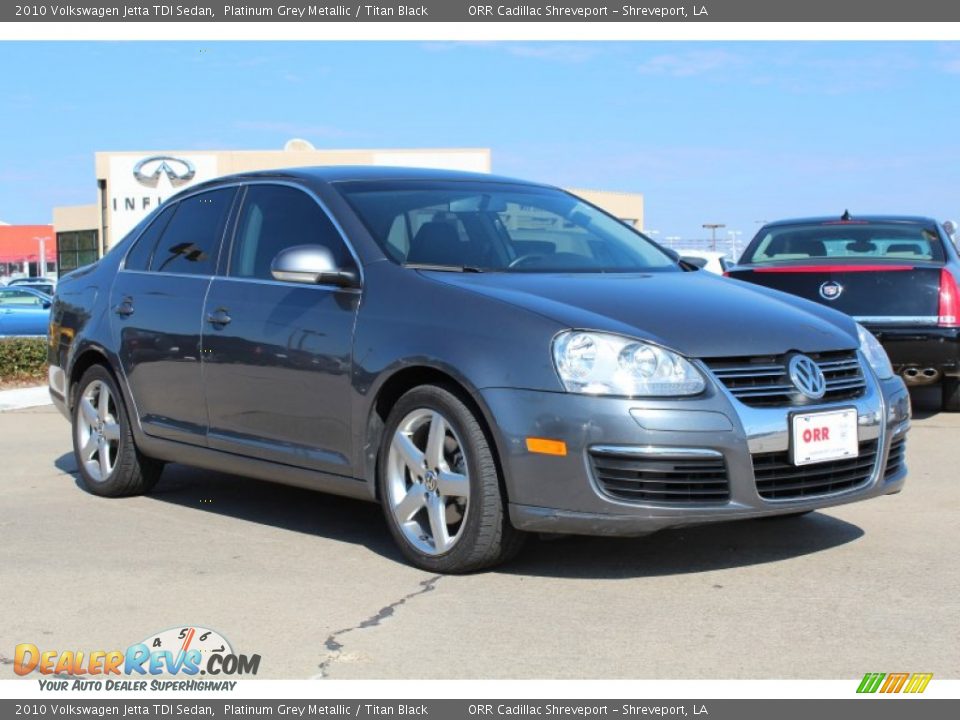 2010 Volkswagen Jetta TDI Sedan Platinum Grey Metallic / Titan Black Photo #2
