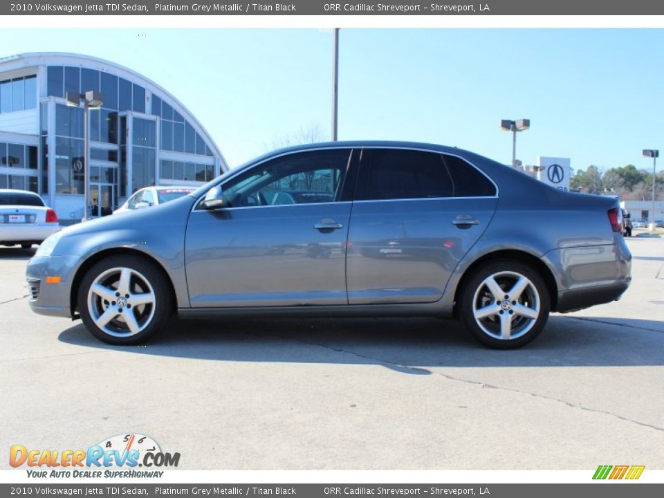 2010 Volkswagen Jetta TDI Sedan Platinum Grey Metallic / Titan Black Photo #5