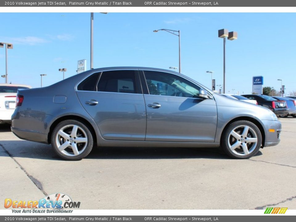 2010 Volkswagen Jetta TDI Sedan Platinum Grey Metallic / Titan Black Photo #6