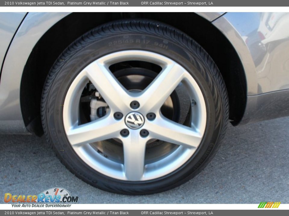 2010 Volkswagen Jetta TDI Sedan Platinum Grey Metallic / Titan Black Photo #7