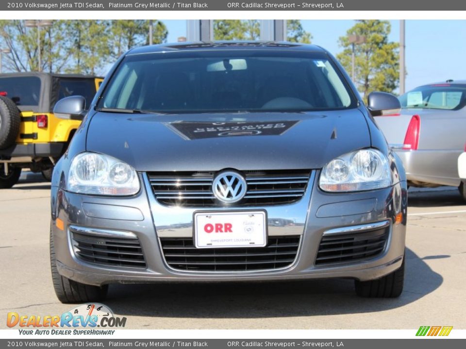2010 Volkswagen Jetta TDI Sedan Platinum Grey Metallic / Titan Black Photo #8