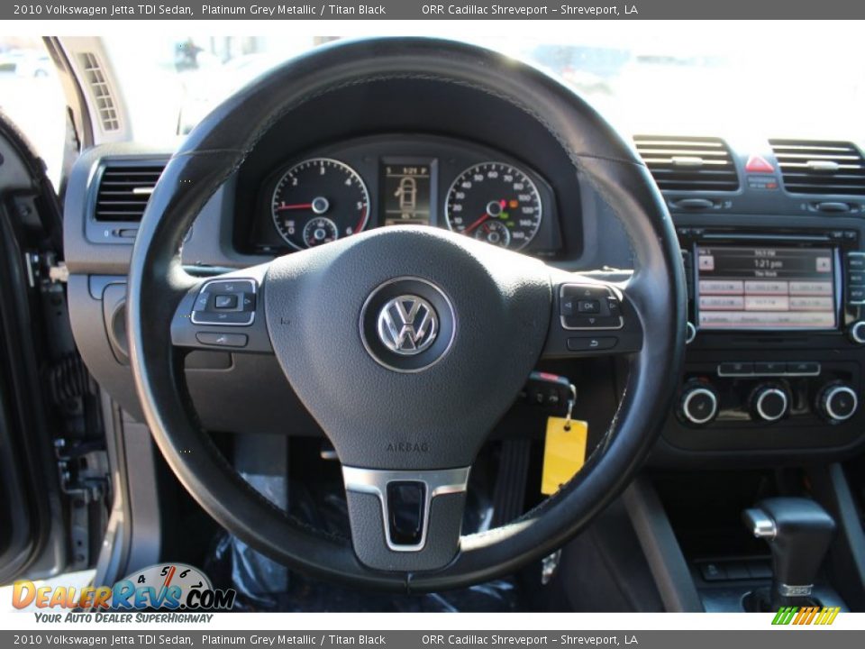 2010 Volkswagen Jetta TDI Sedan Platinum Grey Metallic / Titan Black Photo #11