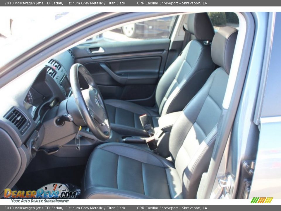 2010 Volkswagen Jetta TDI Sedan Platinum Grey Metallic / Titan Black Photo #13