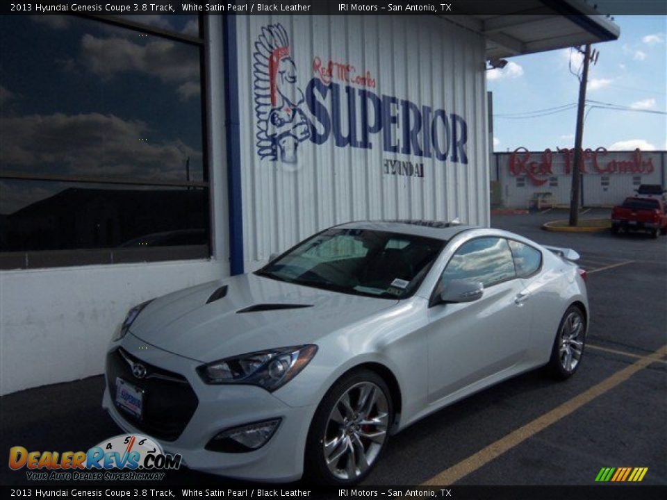2013 Hyundai Genesis Coupe 3.8 Track White Satin Pearl / Black Leather Photo #1