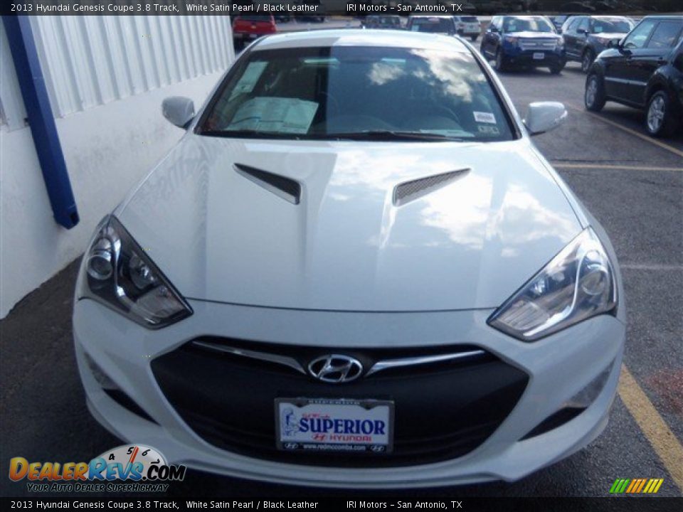 2013 Hyundai Genesis Coupe 3.8 Track White Satin Pearl / Black Leather Photo #2