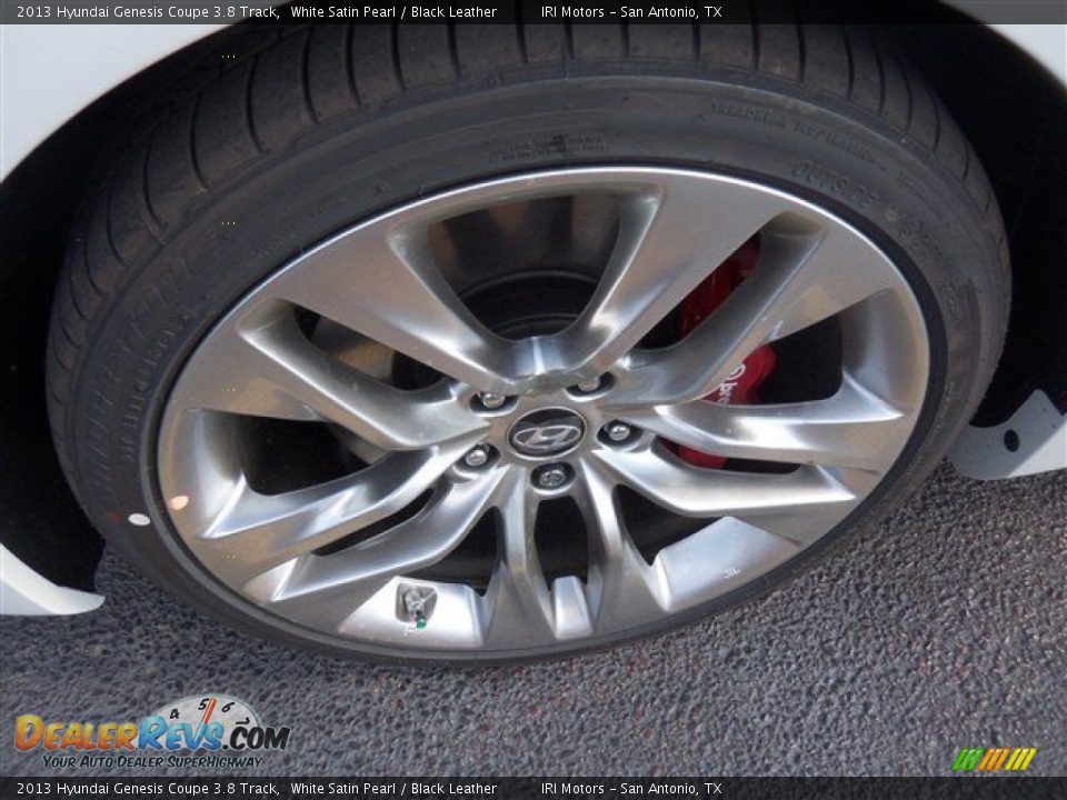 2013 Hyundai Genesis Coupe 3.8 Track White Satin Pearl / Black Leather Photo #3