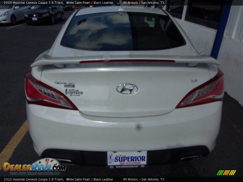 2013 Hyundai Genesis Coupe 3.8 Track White Satin Pearl / Black Leather Photo #8
