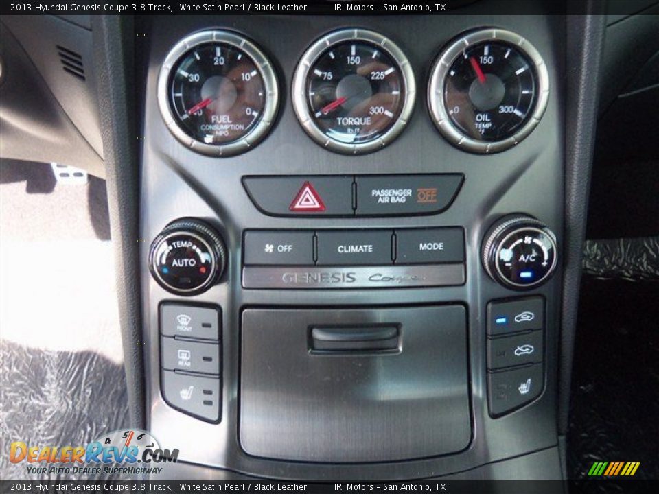 2013 Hyundai Genesis Coupe 3.8 Track White Satin Pearl / Black Leather Photo #17