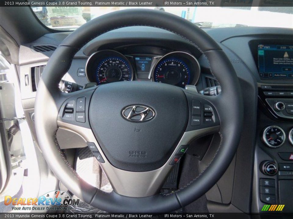 2013 Hyundai Genesis Coupe 3.8 Grand Touring Platinum Metallic / Black Leather Photo #13