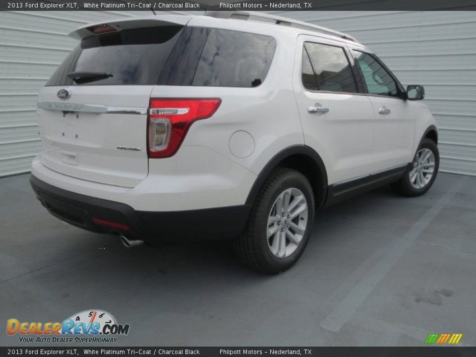2013 Ford Explorer XLT White Platinum Tri-Coat / Charcoal Black Photo #3