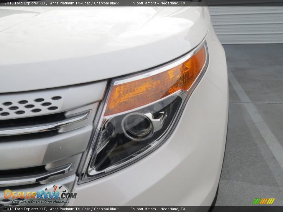 2013 Ford Explorer XLT White Platinum Tri-Coat / Charcoal Black Photo #8