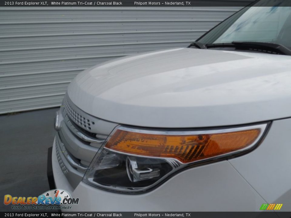 2013 Ford Explorer XLT White Platinum Tri-Coat / Charcoal Black Photo #9