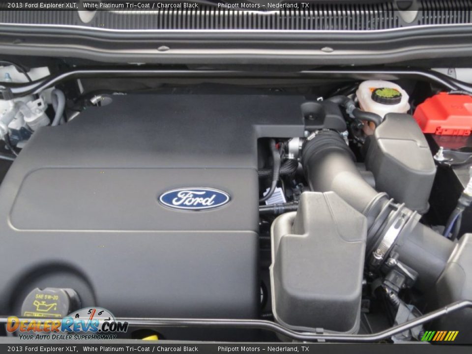 2013 Ford Explorer XLT White Platinum Tri-Coat / Charcoal Black Photo #16