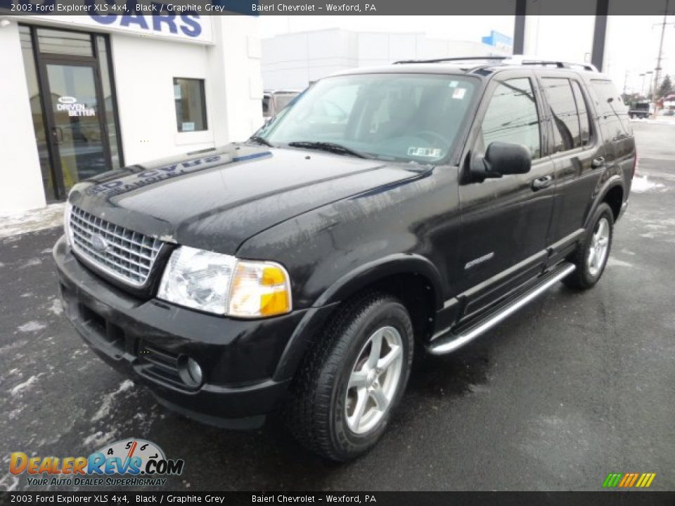 2003 Ford Explorer XLS 4x4 Black / Graphite Grey Photo #1