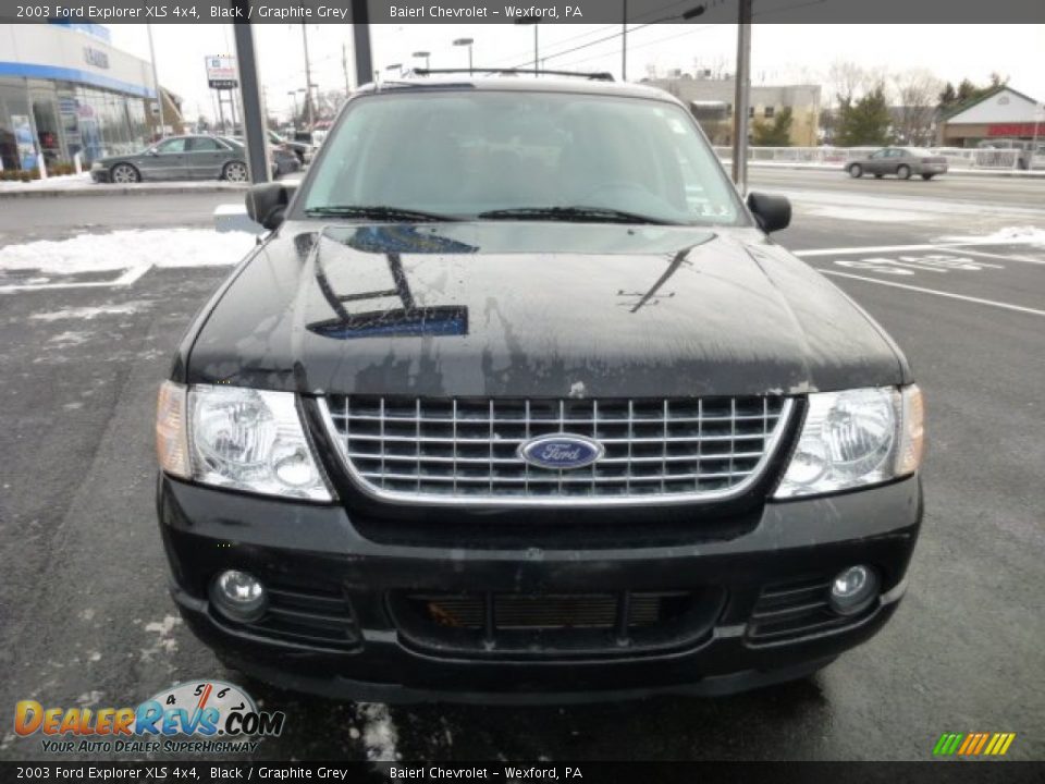 2003 Ford Explorer XLS 4x4 Black / Graphite Grey Photo #2
