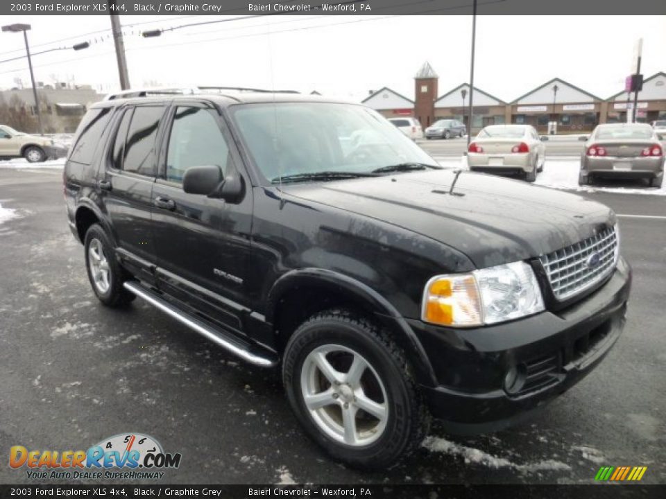 2003 Ford Explorer XLS 4x4 Black / Graphite Grey Photo #3