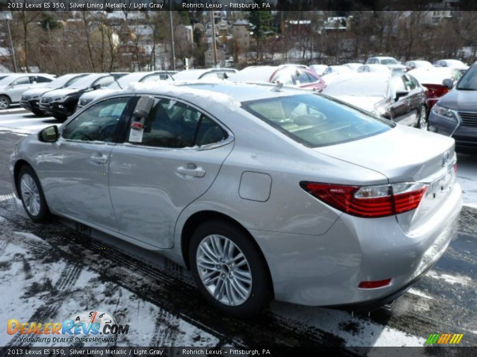2013 Lexus ES 350 Silver Lining Metallic / Light Gray Photo #2