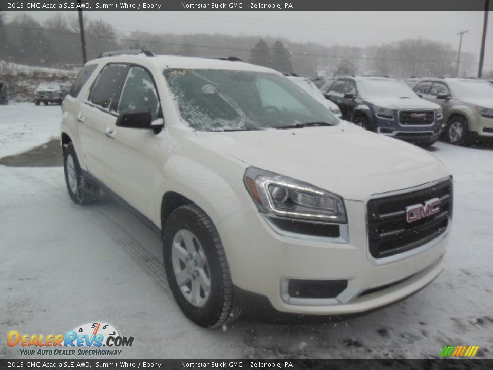2013 GMC Acadia SLE AWD Summit White / Ebony Photo #4