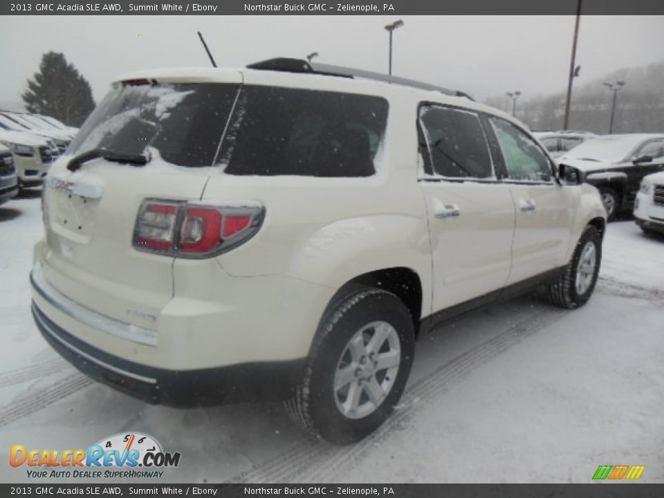 2013 GMC Acadia SLE AWD Summit White / Ebony Photo #6